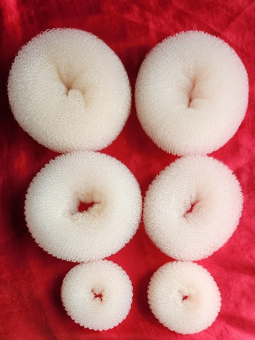 Blonde Hair Donut Bun Makers - Pack of 6